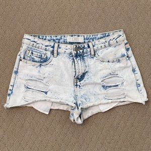 Light Wash Jean Shorts